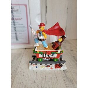Hamilton Simpsons holiday spirits duff man train Xmas vintage village accessory